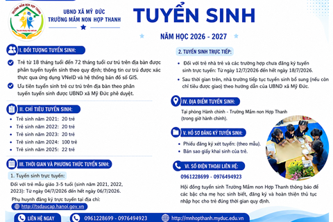 THÔNG BÁO TUYỂN SINH NĂM HỌC 2026  2027
