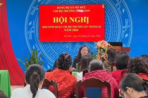 HỘI NGHỊ SINH HOẠT CHI BỘ THƯỜNG KỲ THÁNG 01 NĂM 2026