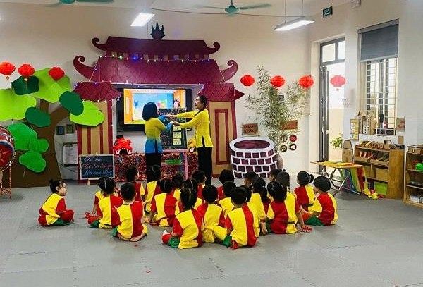 Hoạt động học trò chơi dân gian đạt giải nhất khối 4 tuổi Huyện Mỹ Đức năm học 2024 -2025